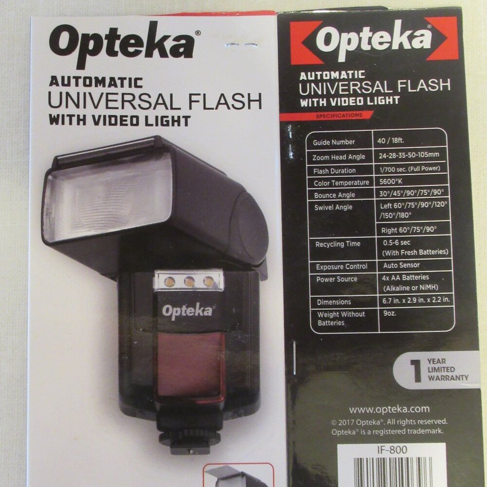 Opteka Universal Camera Flash with Video Light IF-800